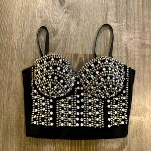Rhinestone Bustier NWOT, multiple sizes, rhinestones are sewn on.